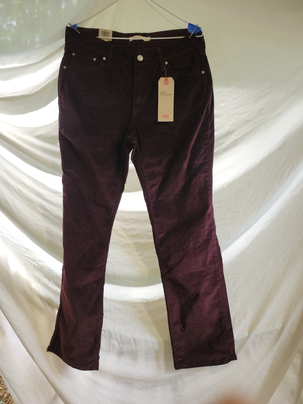 Levi's 505 Straight Corduroy Pants in Plum